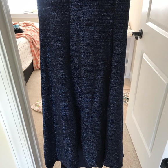 Navy Blue Mermaid Prom Dress - Picture 5 of 8